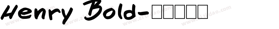 Henry Bold字体转换